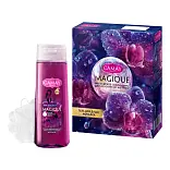 Подарочный набор Camay Magique гель для душа женский и мочалка 250 мл