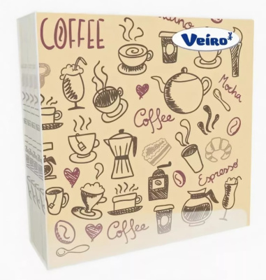 Veiro салфетки 3-слойные с рисунком 33*33 20 листов 