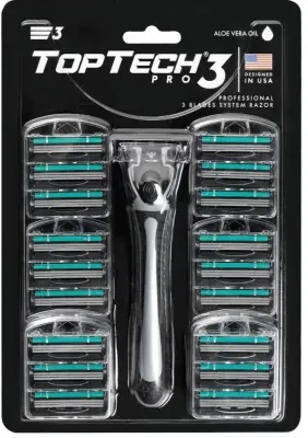 pro 3 мужская бритва 1 станок+ 25 сменных кассет совместимы с gillette blue 3 