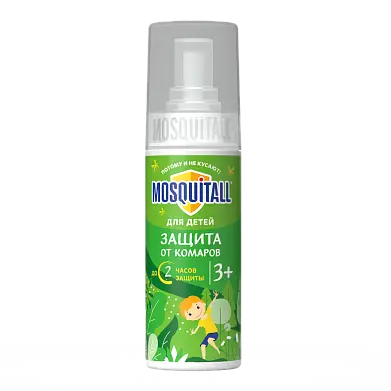 Mosquitall cпрей нежная защита для детей от комаров 100 мл