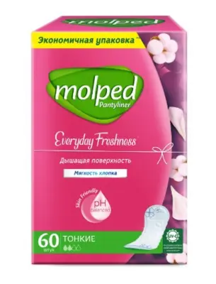 Molped ежедневные прокладки ежедневная свежесть 60шт 