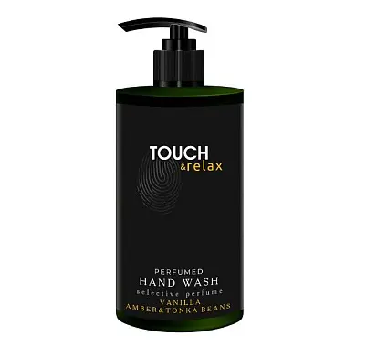 TOUCH&Relax парфюмированный гель для мытья рук ваниль амбра и бобы тонка 450 мл
