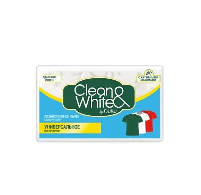 Clean&White by duru мыло хозяйственное универсальное 120 гр