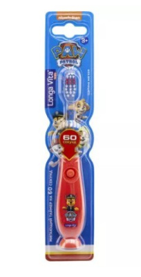 Лонга Вита дет зуб щетка арт f 20a мигающая с присоской paw patrol от 3 лет 