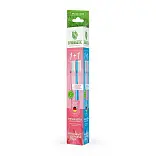 Synergetic eco dental care зубная щетка для взрослых 2 шт розовая голубая