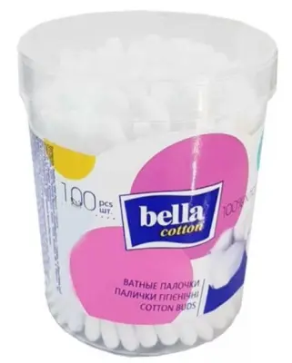 BELLA ватные палочки 100шт круглая упаковка 