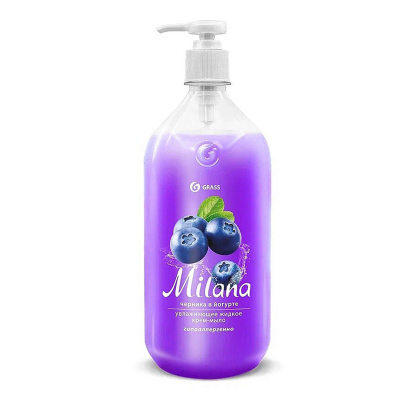 Grass Milana жидкое крем мыло для рук черника в йогурте с дозатором 500 мл 