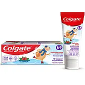 Colgate зубная паста детская 6-9 защита от кариеса с фторидом для детей от 6 до 9 лет со вкусом клубники и мяты 60 мл