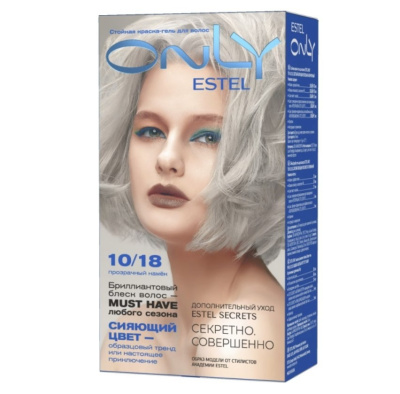 ESTEL ONLY Стойкая краска-гель для волос 10/18 Светлый блондин пепельно-жемчужный 