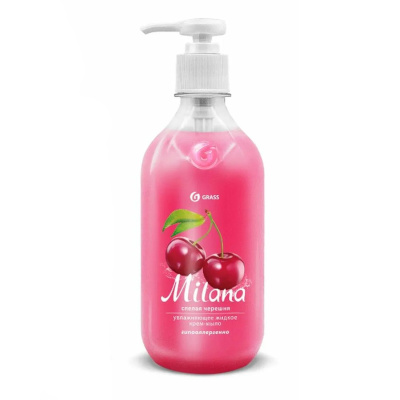Grass Milana крем мыло жидкое увлажняющее спелая черешня 500 мл 