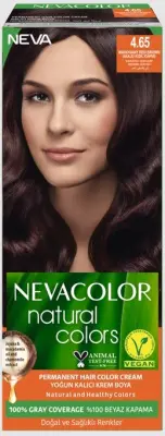 Nevacolor Natural Colors стойкая крем краска для волос 4.65 махагон красное дерево шатен 
