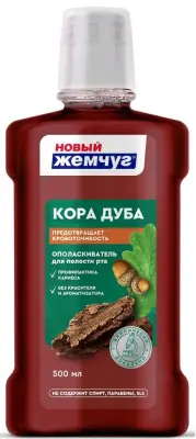 Новый Жемчуг ополаскиватель для полости рта кора дуба 500мл 