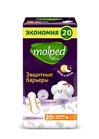 Molped прокладки женские гигиенические supernight нормал 20 шт