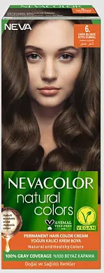 Nevacolor Natural Colors стойкая крем краска для волос 6. тёмно русый
