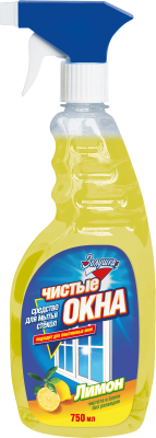 Золушка чистые окна средство для мытья окон лимон с триггером 750 мл 