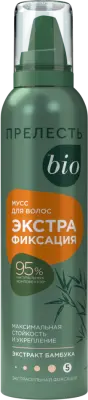Прелесть био мусс для волос бамбук экстрафиксация 160 мл 