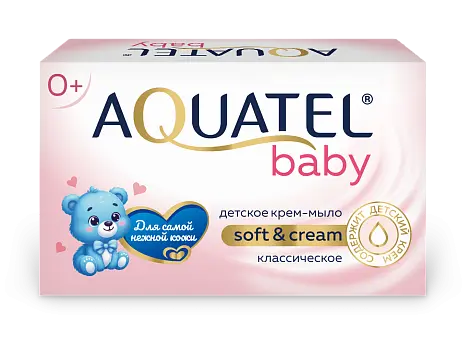 Aquatel baby крем мыло твердое классическое 90 г