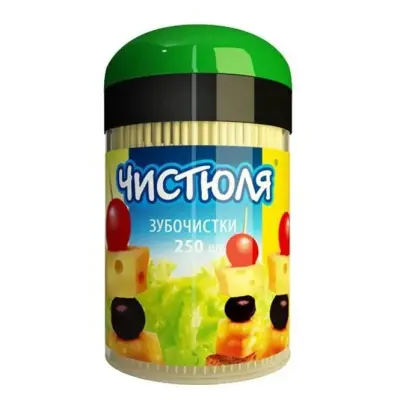 Чистюля зубочистки 250 шт 