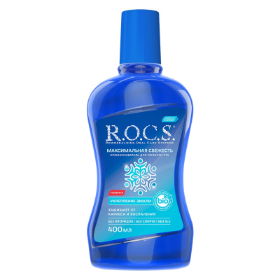 Rocs ополаскиватель для полости рта максимальная свежесть 400 мл 