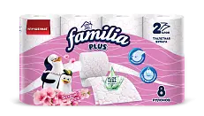 Familia Plus туалетная бумага весенний цвет двухслойная 8 шт