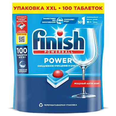Finish 1 таблетки для посудомоечных машин 100шт