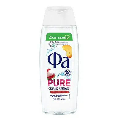 Фа гель для душа pure organic персик абрикос 250 мл