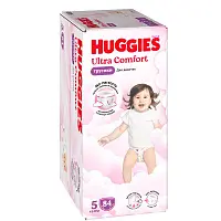 Huggies ultra comfort 5 12-17 кг трусики подгузники 84 шт для девочек