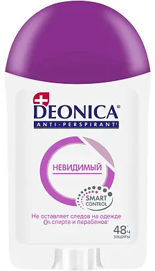 Deonica антиперспирант стик невидимый 40 мл