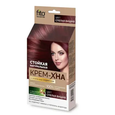 Fito косметик крем хна индийская в готовом виде спелая вишня 50 мл 