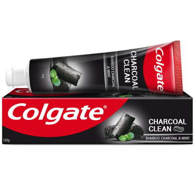 Colgate зубная паста бамбуковый уголь с мятой для отбеливания зубов и свежести дыхания 120 г 