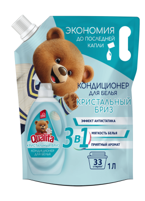 Qualita кондиционер для белья morning freshness дой пак 1000 мл 
