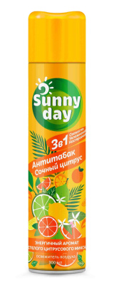Sunny Day освежитель воздуха антитабак сочный цитрус 300 мл 