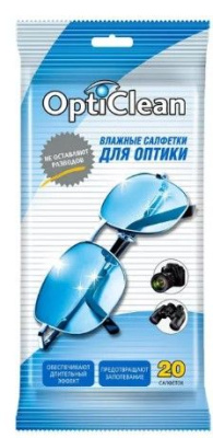 Opti Clean №20 влажные салфетки для оптики 
