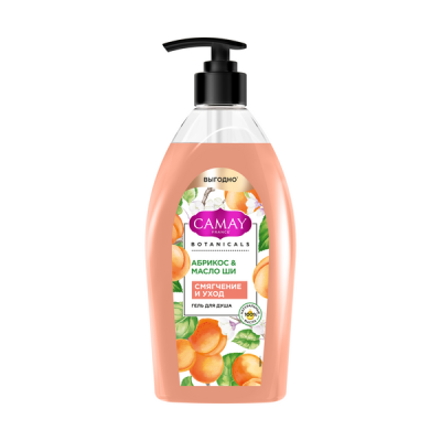 Camay гель для душа абрикос и масло ши 750 мл 