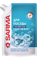 Sarma средство для посуды сода эффект дой пак 1л