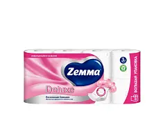 Zemma deluxe туалетная бумага роскошная орхидея 3 слоя 8 рулона
