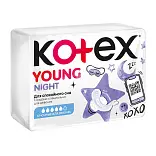 Kotex прокладки гигиенические янг для девочек ночные 6 шт