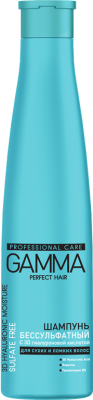 Gamma Perfect Hair бессульфатный шампунь с 3D гиалуроновой кислотой 350 мл 