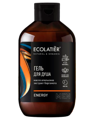 Ecolatier Мужской  гель для душа Energy, 400 мл 