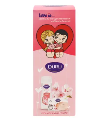 Duru подарочный набор pure гель для душа сакура + мыло сакура 