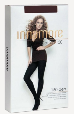 INNAMORE колготки  cotton 150 moka 4 из хлопка с комфортным поясом 