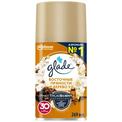 Glade запасной баллон восточные пряности и дерево уд 269 мл 