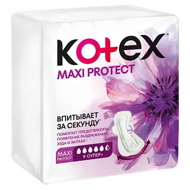 Kotex прокладки гигиенические супер+ 9 шт