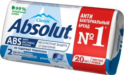 ABSOLUT туалетное мыло ультразащита 90 г 