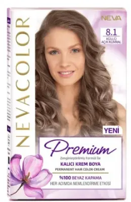 Nevacolor Е стойкая крем краска для волос 8.1 пепельно русый 