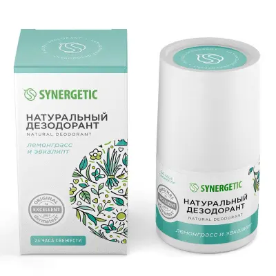 Synergetic натуральный дезодорант лемонграсс эвкалипт 50 мл 