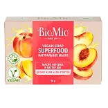 BioMio Натуральное мыло Superfood с маслом Персика и баттером Ши 90 г