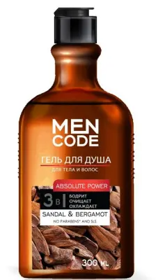 Men Code гель для душа absolut с экстрактами сандала и бергамота флакон флиптоп 300 мл 
