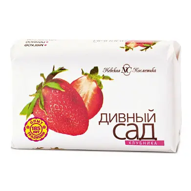 Невская Косметика дивный сад туалетное мыло клубника 90 г
