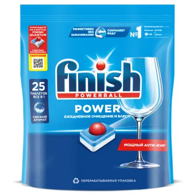 Finish 1 таблетки для посудомоечных машин 25шт 